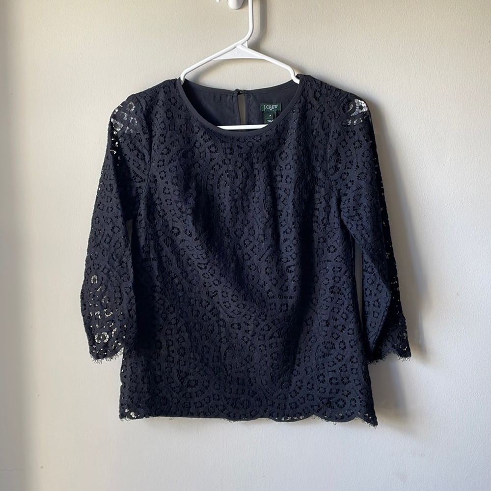 J. Crew black blouse, size 0